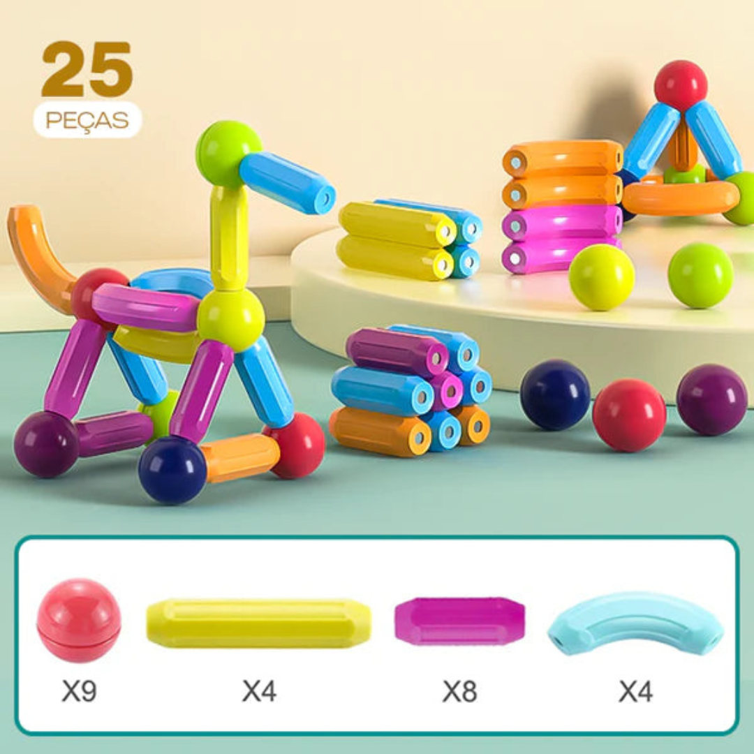 Brinquedo Magnético Criativo - Blocos Educacionais