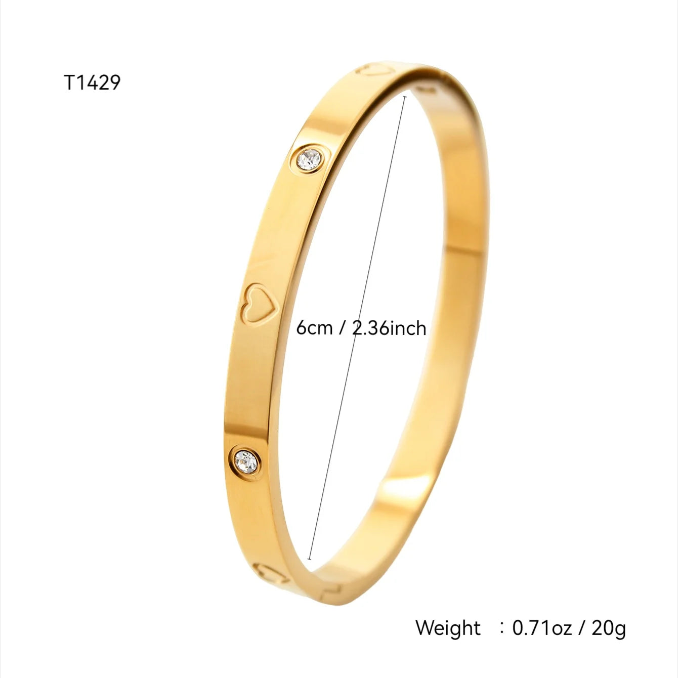 Elegant French-Style 18K Gold-Plated Stainless Steel Bracelet – Clover & Diamond Pattern