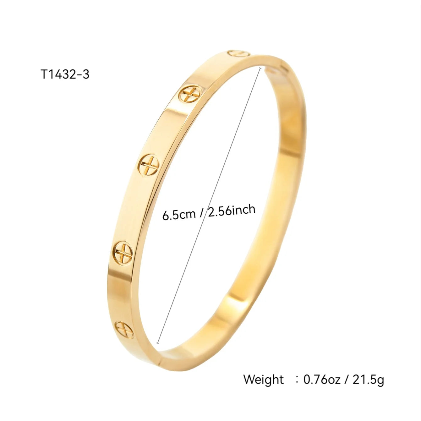 Elegant French-Style 18K Gold-Plated Stainless Steel Bracelet – Clover & Diamond Pattern